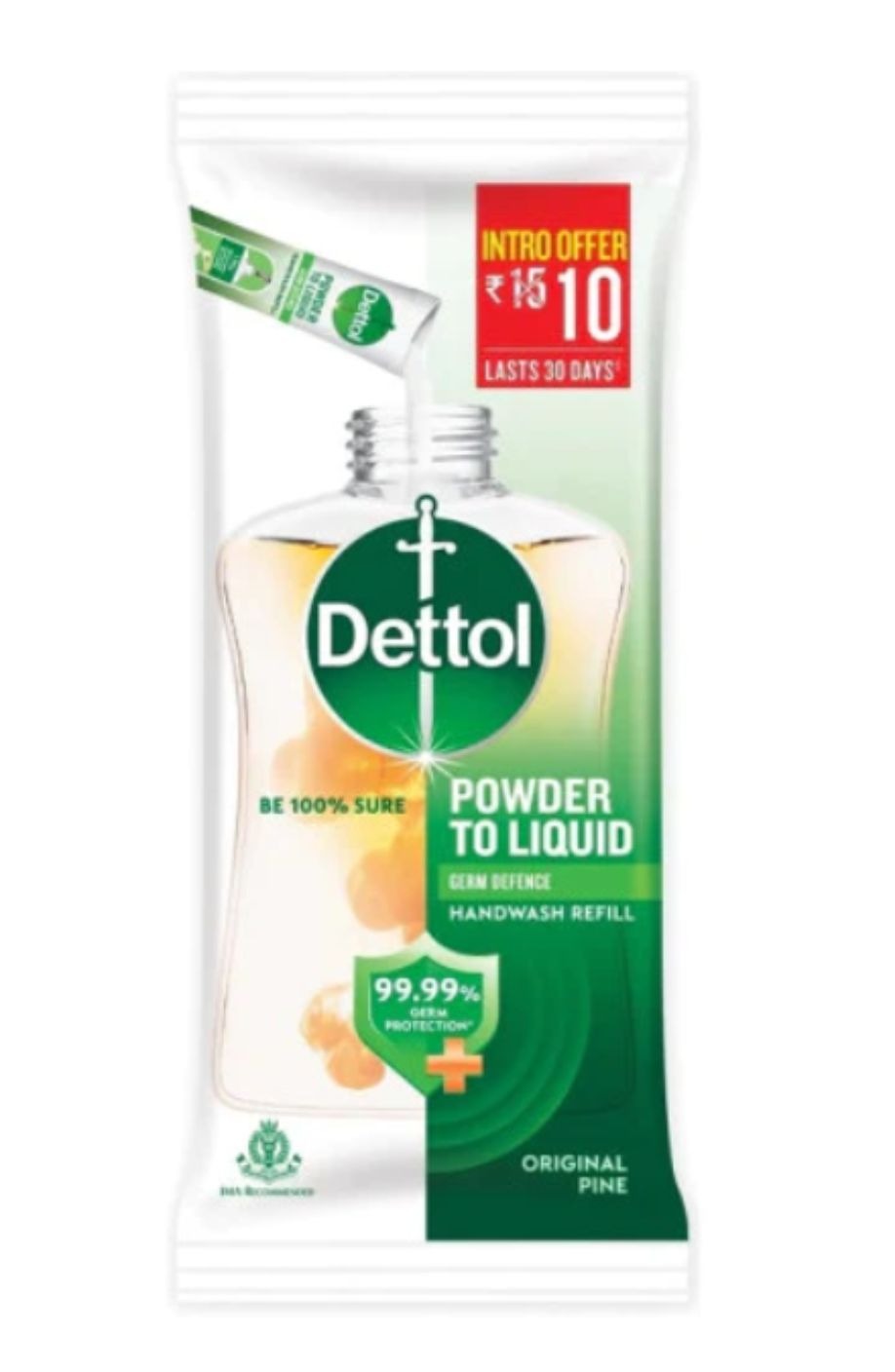 Dettol Powder Handwash,  8gm | Pack of 10